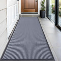 OLANLY Front Door Mat Indoor Outdoor Entrance, Waterproof Heavy Duty Doormat, Fade Resistant, Low Profile, Easy Clean Patio Porch Welcome Floor Mats for Entry, 59x23, Ash Grey