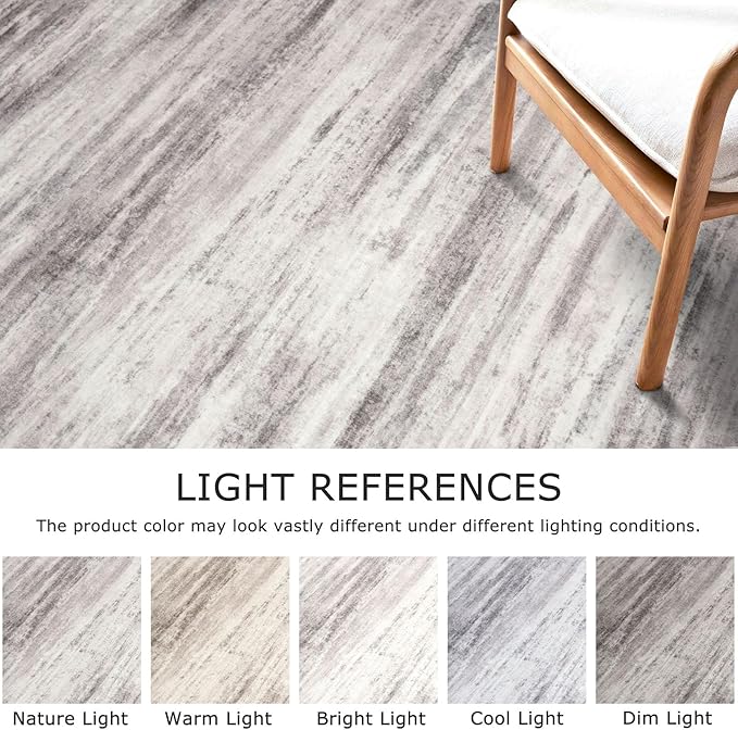 KOZYFLY Modern Abstract Washable Long Runner Rug 2.6x20 Hallway Rug Runner Non-Slip Soft Stair Runner Rugs, Grey/Light Beige/Brown Striped Carpet for Kitchen Entryway Bathroom