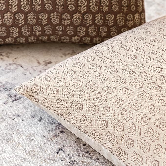 Foindtower Set of 2 Decorative Long Body Lumbar Throw Pillow Covers Vintage Accent Farmhouse Cushion Covers Neutral Home Decor for Sofa Couch Chair Bedroom Living Room,14×36 Inch,Ivory Beige