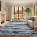 8x10 Ft Extra Large Shag Rugs for Living Room, Tie Dyed Ultra Soft Fluffy Furry Area Rugs for Bedroom Indoor Floor, Aesthetic Carpet for Kids Home Decor (Grey)