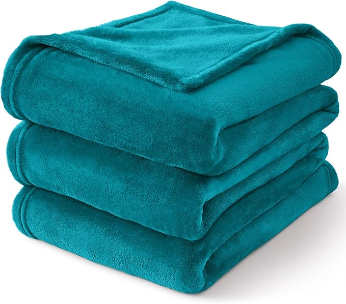 BEDELITE Throw Blanket for Couch and Bed - 300GSM Luxury Plush Cozy Fleece Blanket 50x60 Inches Bluebird, Soft Lightweight Blanket for Travel Camping