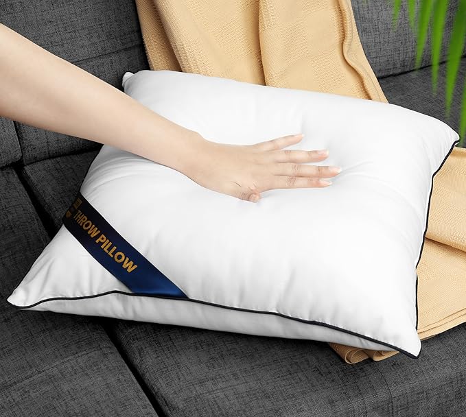 Utopia Bedding Throw Pillow Inserts (Pack of 2, White), 14 x 14 Inches Decorative Indoor Pillows for Sofa, Bed, Couch, Cushion Sham Stuffer