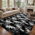 6x9 Ft Large Shag Rugs for Living Room Decor, Tie-Dyed Ultra Soft Fluffy Furry Area Rugs for Bedroom Indoor Floor, Aesthetic Carpet for Kids Home (Grey)