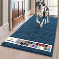 Muddy Mat® | Super Absorbent Door Mat Indoor, Microfiber Quick Dry Chenille Entryway Rug, Non-Slip Front Door Mat, Indoor Mats for Entryway, Machine Washable Pet Rug, Atlantic Blue 36"x120"