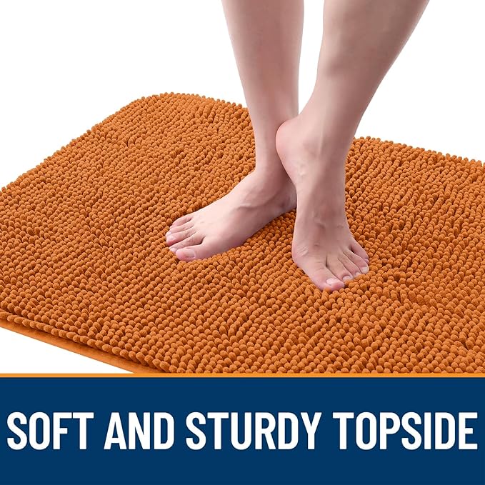 OLANLY Dog Door Mat for Muddy Paws 50x30, Absorbs Moisture and Dirt, Absorbent Non-Slip Washable Doormat, Quick Dry Chenille Mud Mat for Dogs, Entry Indoor Entryway Carpet for Inside Floor, Clay