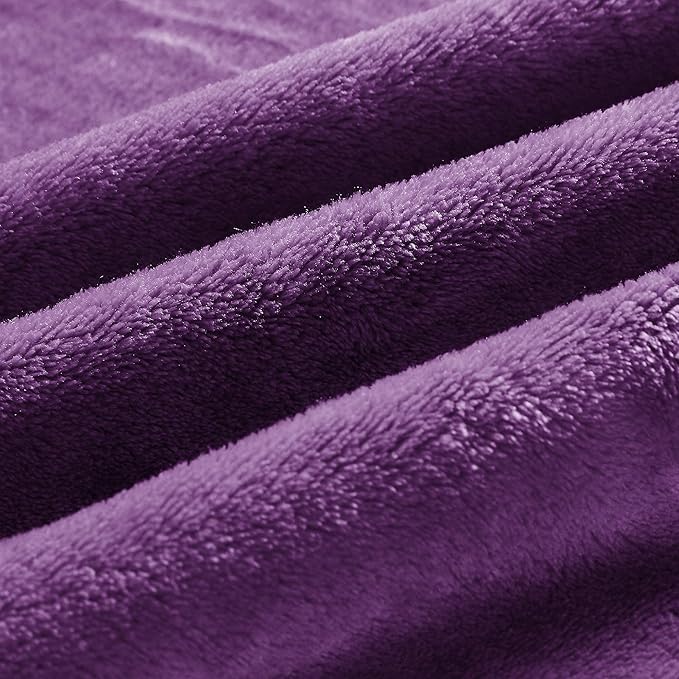 BEDELITE Fleece Blanket Twin Size Purple Throw Blankets for Couch & Bed, Luxury Plush Cozy Fuzzy Blanket 60x80 inches, Super Soft Warm Lightweight Throw Blanket for Travel Camping