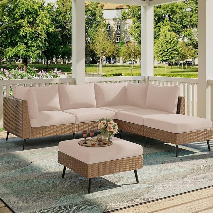 hyha Milk Silk Couch Cushion Covers, Soft Magic Sofa Covers Washable for 2 Cushion Couch, Stretch Sectional Outdoor Cushion Covers for Patio Furniture with Elastic Bottom(Medium, Taupe)
