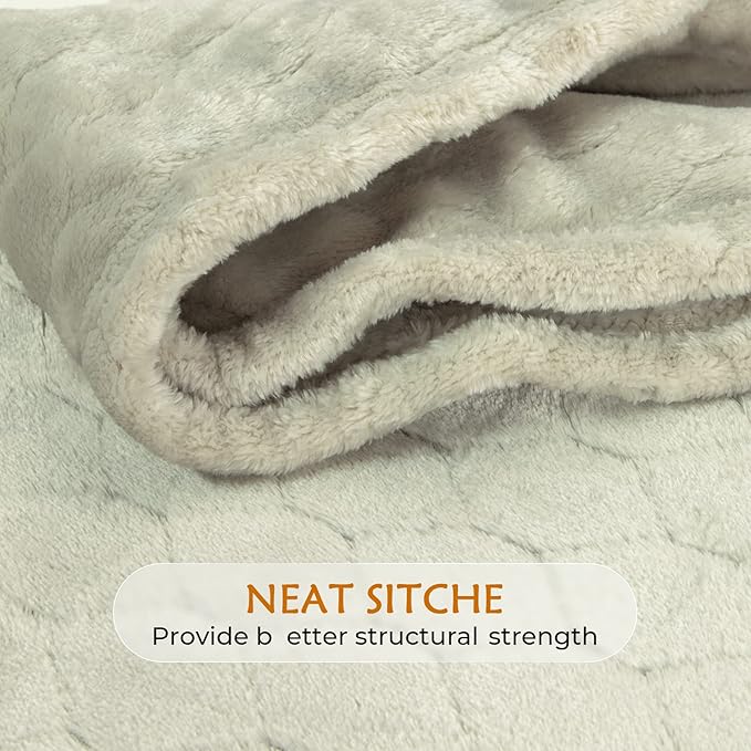 TOONOW Fleece Blanket Textured Fuzzy Plush Throw Blanket Twin Size 60" x 80", Super Soft Fluffy Bed Blanket Geometric Pattern Comfy Microfiber Flannel Blankets for Couch, Bed, Sofa, Pumice Stone