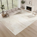 Washable Rugs 8x10 Area Rugs for Living Room- Modern Abstract Rugs for Bedroom,Dining Room, Large Soft Low Pile Carpet with Non Slip Rubber Backing,Neutral Accent Nursery Rug(Light Brown Beige)