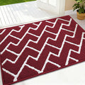 OLANLY Front Door Mat, Non-Slip Rubber Backing, Dirt Resistant and Absorbent, Washable, Easy to Clean Low-Profile Indoor Doormat for Back Door, Entryway, Inside Entrance, 36x24, Burgundy
