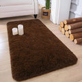 Chicrug Soft Runner Rug for Bedroom Living Room Plush Fluffy Rugs 2x4 Feet, Shag Furry Runner Carpet Non Shedding for Nursery Children Kids Girls Room Home Decorative, Coffee