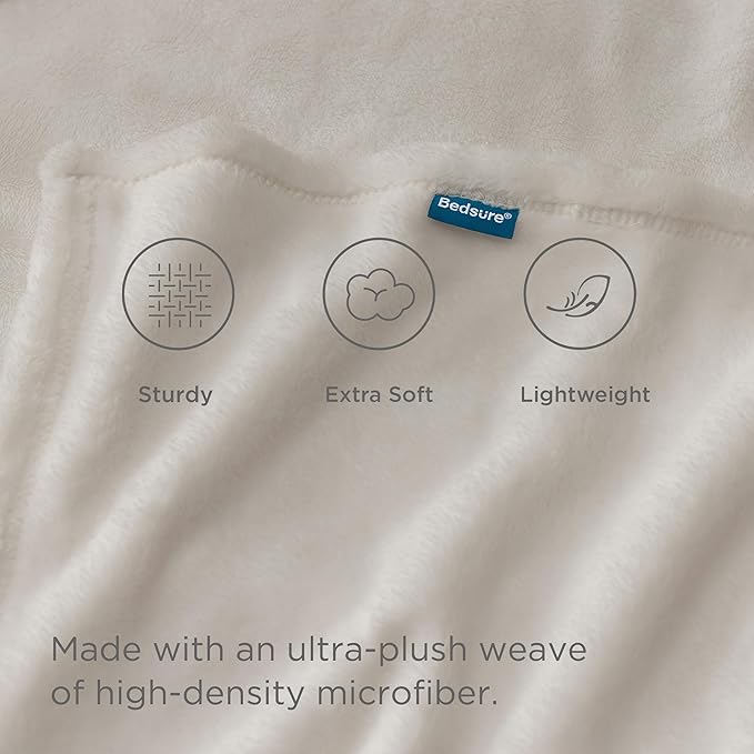 Bedsure GentleSoft Fleece Bed Blankets Large Size Linen - Soft Lightweight Fuzzy Cozy Luxury Oversized King Blanket Microfiber, Room Home Decor Gifts for Women and Men, 120x120 inches