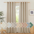 NICETOWN Linen Angora Curtains for Living Room, Grommet Privacy Assured Semi Sheer with Light Filtering Thick Flax Linen Drapes for Bedroom Porch/Patio, W55 x L108, 2 Panels