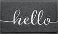 CozyBounty Door Mat Hello Mats Outdoor Indoor Non-Slip Doormat for Entryway Low-Profile Floor Mat for Yard, Garage, High Traffic Areas (30"x17.5", Black)