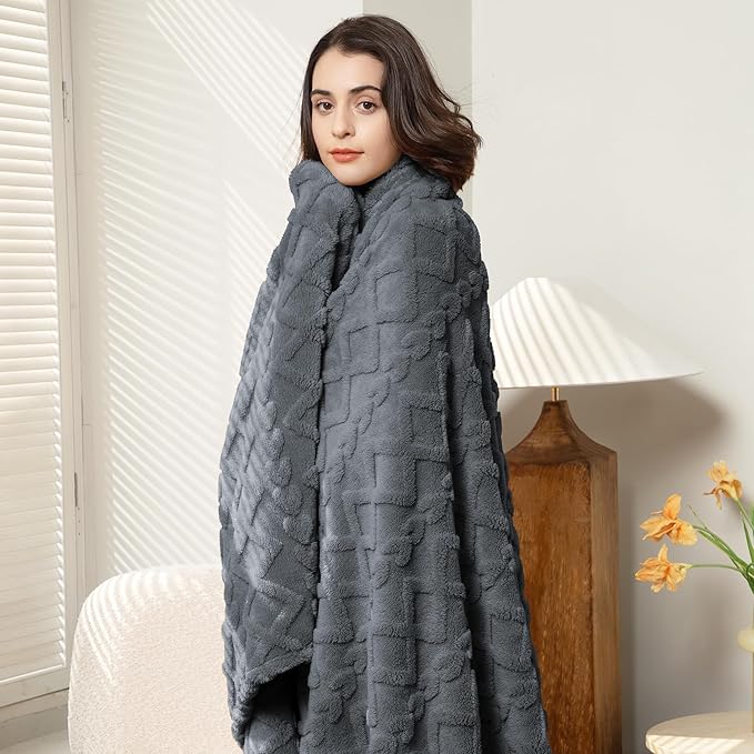 Aganear Blanket King Size - Lightweight Portable Fuzzy Cozy Soft for Couch, Sofa, Bed, Office - Breathable, Skin-Friendly for All Season Accessories (108"x90", Gray)