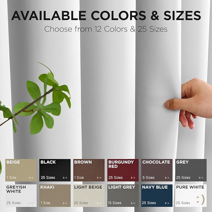 Joydeco Blackout Door Curtain for Doorway Privacy 108 Inches Long, Grommet Closet Curtain for Open Closet, Room Divider for Bedroom Living Room (Greyish White 52Wx108L, 1 Panel)
