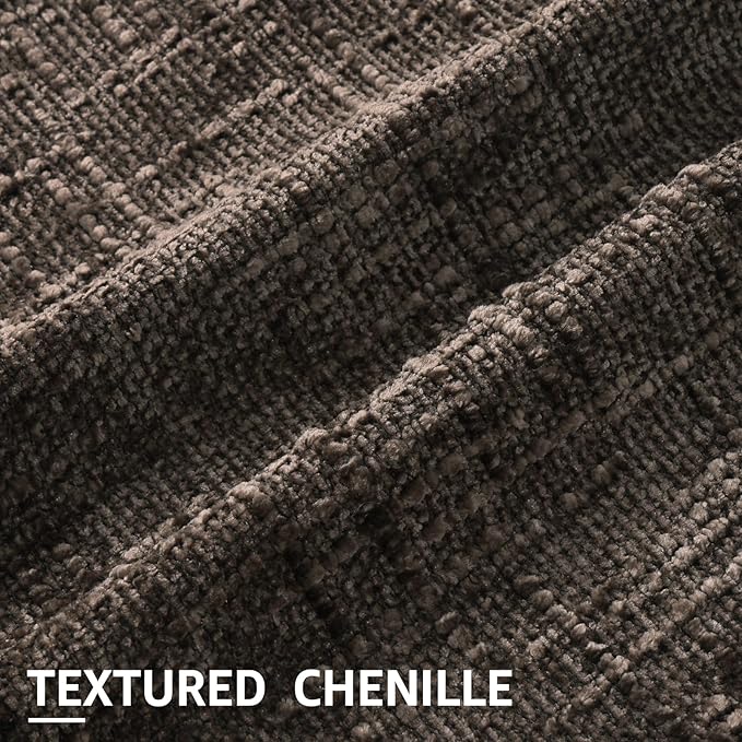 decorUhome Dark Brown Chenille Euro Sham Throw Pillow Covers 26x26 Set of 2 Textured Soft Cozy Slubby Couch Pillow Covers Modern Farmhouse Boho Decorative Pillow Cases for Bed Sofa Living Room