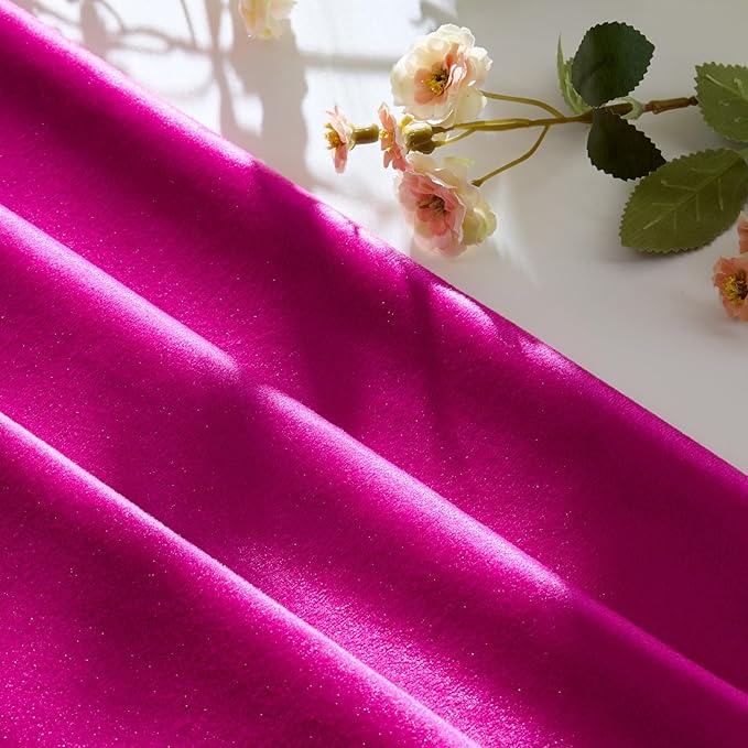 GIGIZAZA 18x18 Pillow Covers Set of 2 Velvet Throw Pillows Decorative Hot Pink Covers for Couch Sofa Bedroom Pillowscase
