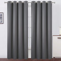LEMOMO Blackout Curtains 66 x 95 inch/Frost Grey Curtains Set of 2 Panels/Thermal Insulated Room Darkening Bedroom Curtains