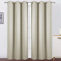 LEMOMO Light Beige Thermal Blackout Curtains/42 x 84 Inch/Set of 2 Panels Room Darkening Curtains for Bedroom
