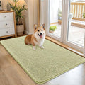 OLANLY Dog Door Mat for Muddy Paws 45x27, Absorbs Moisture and Dirt, Absorbent Non-Slip Washable Doormat, Quick Dry Chenille Mud Mat for Dogs, Entry Indoor Entryway Carpet for Inside Floor, Vanilla
