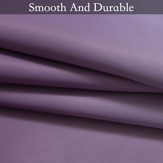 SimpleHome Ombre Room Darkening Curtains for Bedroom, Gradient Purple to Grey White Light Blocking Thermal Insulated Grommet Window Curtain/Drapes for Living Room,2 Panels, 42x63 inches Length