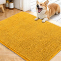 OLANLY Dog Door Mat for Muddy Paws 40x32, Absorbs Moisture and Dirt, Absorbent Non-Slip Washable Doormat, Quick Dry Chenille Mud Mat, Entry Indoor Entryway Carpet for Inside Floor, Golden Yellow