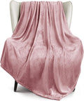 Exclusivo Mezcla Fleece Dusty Pink Throw Blanket for Couch, Sofa, Super Soft and Warm Blankets, All Season, Cozy, Plush, Lightweight, 50x60 Inches