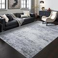 Toneed Abstract Area Rug 8x10 Modern Washable Rug Soft Non Slip Rug Low Pile for Bedroom Living Room Dining Room Grey