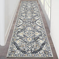 HEBE Hallway Runner Rug 2'x8' Washable Vintage Distressed Area Rugs Non Slip Laundry Rug Runner Boho Floor Carpet Runners for Hallways Entryway Laundry Room Kitchen Bathroom