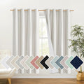 NICETOWN 100% Absolutely Blackout Linen Curtains with Thermal Insulated White Liner, Ivory, 52" Wide, 2 Pieces, Privacy Vertical Window Drapes for Office Laundry Living Room Windows 72 inch Long