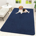 OLANLY Dog Door Mat for Muddy Paws 59x35, Absorbs Moisture and Dirt, Absorbent Non-Slip Washable Doormat, Quick Dry Chenille Mud Mat for Dogs, Entry Indoor Entryway Carpet for Inside Floor, Dark Blue