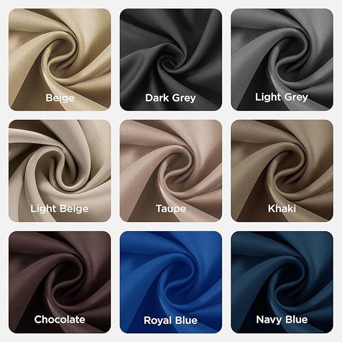 Joydeco Blackout Curtains 45 Inch Length 2 Panels Set, Thermal Insulated Long Curtains& Drapes 2 Burg, Christmas Drapes for Living Room Bedroom Window
