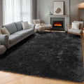 ONASAR Black 6x9 Area Rugs for Living Room Bedroom, Large Fluffy Soft Plush Floor Big Indoor Shaggy Carpet for Kids Girls Boys Teen Dorm Home Nursery Playroom Decor Aesthetic