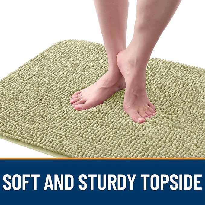 OLANLY Dog Door Mat for Muddy Paws 70x32, Absorbs Moisture and Dirt, Absorbent Non-Slip Washable Doormat, Quick Dry Chenille Mud Mat for Dogs, Entry Indoor Entryway Carpet for Inside Floor, Vanilla