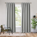 RYB HOME Bedroom Blackout Curtains 80 inches Long, 100% Blackout Thermal Insulated Noise Reducing Curtains for Living Room Nursury, 42 inches Wide by 80 inches Long, Silver Grey