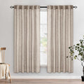 MIULEE Natural Linen Curtains 72 Inch Length 2 Panels for Bedroom Living Room, Soft Linen Textured Window Drapes Semi Sheer Light Filtering Back Tab Rod Pocket Farmhouse Modern Burlap Look Decor