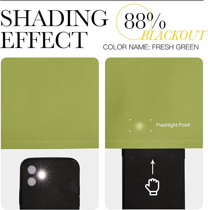 NICETOWN Window Curtains Blackout Drapes, Fresh Green, 1 Pair, 52 by 84-Inch, Thermal Insulated Solid Rod Pocket Blackout Curtains/Draperies for Living Room