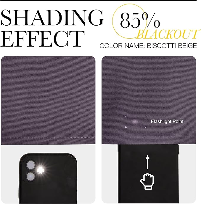 NICETOWN Greyish Purple Blackout Curtains 84 inches Length for Living Room, 2 Panels, 42" Wide, Thermal Insulated Long Drapes for Large Window