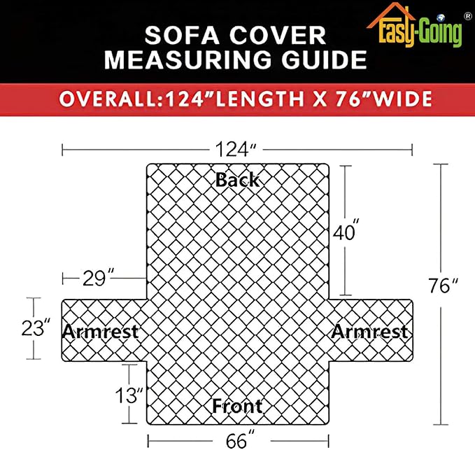 Easy-Going Reversible Couch Cover for 3 Cushion Couch Sofa Cover for Dogs Water Resistant Furniture Protector Cover with Foam Sticks Elastic Straps for Pet Cat (Sofa, Chocolate/Ivory)