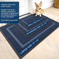 OLANLY Front Door Mat Indoor Outdoor Entrance, Waterproof All-Season, All-Weather Doormat, Sturdy Natural Rubber, Fade Resistant, Low Profile, Easy Clean Patio Porch Entryway Mat, 47x30, Blue