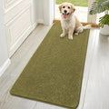 OLANLY Dog Door Mat for Muddy Paws 70x32, Absorbs Moisture and Dirt, Absorbent Non-Slip Washable Doormat, Quick Dry Chenille Mud Mat, Entry Indoor Entryway Carpet for Inside Floor, Willow Green