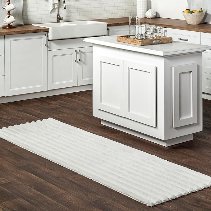 Nuloom SuperiorWash Collection Kai Off-White, 2'6" x 6', Fluffy and Cozy, High Traffic, Stain Resistant, Easy Clean, Durable Washable Runner for Bedroom, Living Room, Dining, Den, Foyer, Entryway