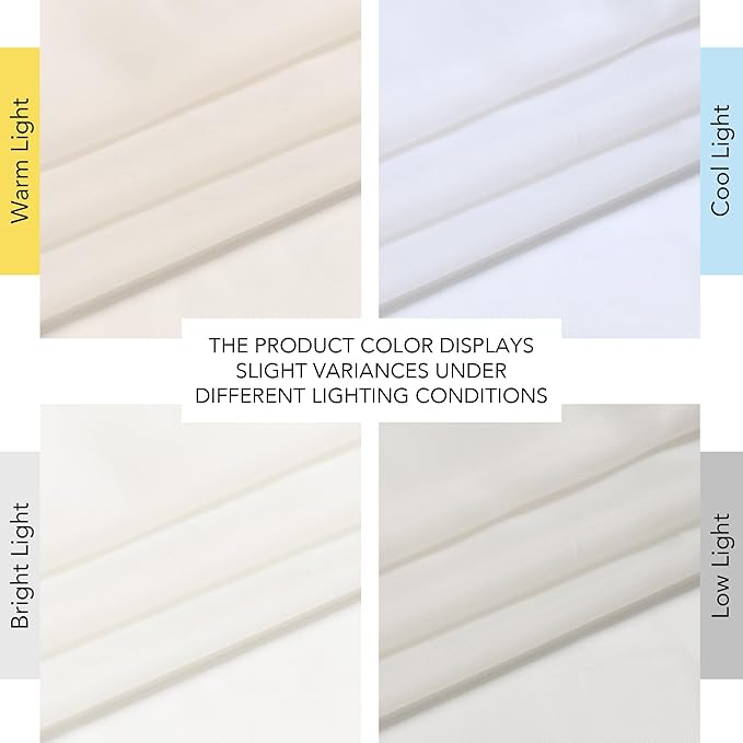 NICETOWN Sheer Curtains for Living Room 96 inches Long, Grommet Casual Style Airy & Breathable with Light Filtering Drapes for Bedroom/Living Room, W54 x L96, Natural, 2 Panels