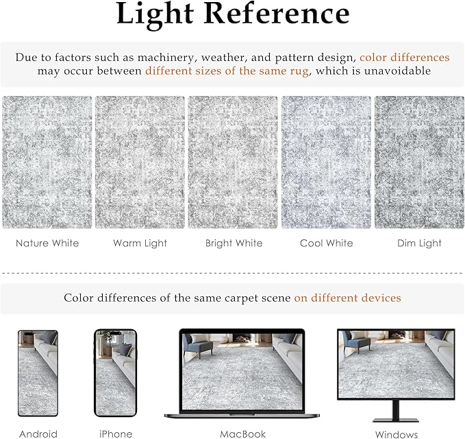 PureCozy 2x8 Runner Rug Washable Vintage Indoor Hallway Carpet Non Slip Grey Bedroom Low Pile Kitchen Distressed Long Retro Accent Throw Rug for Bathroom Dining Laundry Living Room