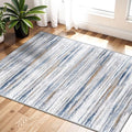 2x3 Small Washable Area Rug: Non-Slip Indoor Door Mat for Entrance Doorway Kitchen Bedroom Living Room - Abstract Farmhouse Throw Rug for Modern Home Decor Navy Grey