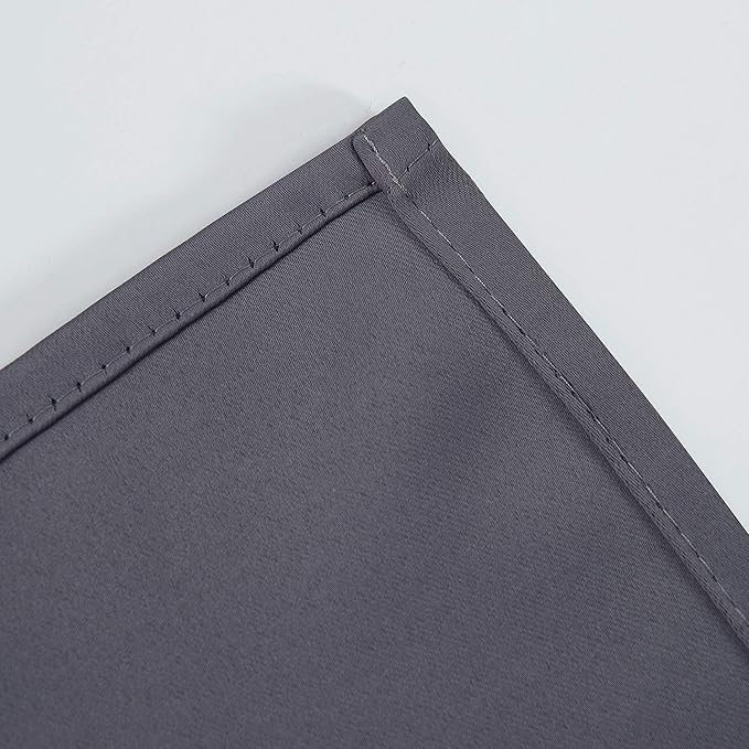 LEMOMO Grey Thermal Blackout Curtains/52 x 95 Inch/Set of 2 Panels Room Darkening Curtains for Bedroom