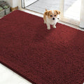 OLANLY Dog Door Mat for Muddy Paws 50x30, Absorbs Moisture and Dirt, Absorbent Non-Slip Washable Doormat, Quick Dry Chenille Mud Mat, Entry Indoor Entryway Carpet for Inside Floor, Caramel Russet