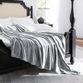 JIAHANNHA Flannel Fleece Blanket Queen Size(90 by 90 Inches),Grey Throw Blanket for Couch Bed Sofa 280GSM,Super Soft Plush Fuzzy and Cozy Warm Bed Blanket for All Season