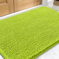 OLANLY Dog Door Mat for Muddy Paws 30x20, Absorbs Moisture and Dirt, Absorbent Non-Slip Washable Doormat, Quick Dry Chenille Mud Mat, Entry Indoor Entryway Carpet for Inside Floor, Bright Green